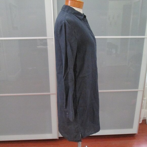 James Perse Over Sized Long Sleeve 100% Linen Shirt Dress - Picture 4 of 6